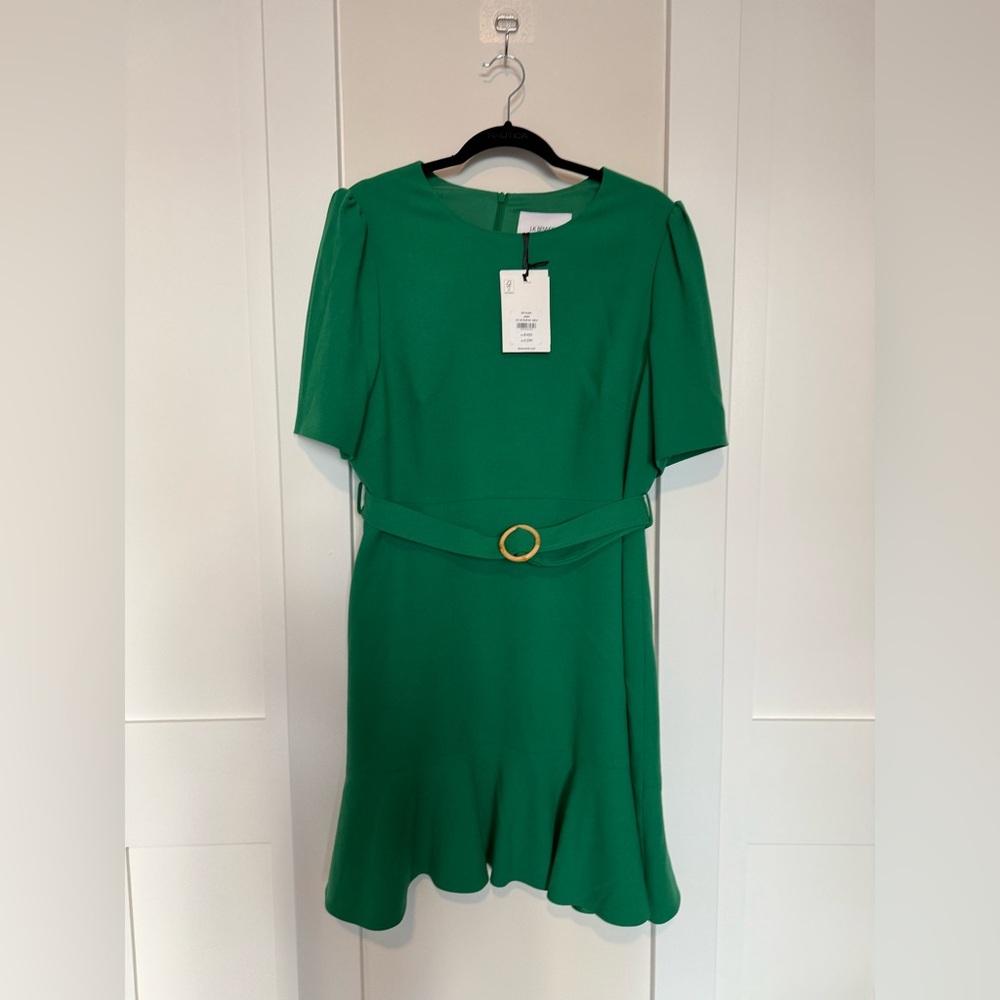 LK BENNETT Dr Eliza Dress in Green Size 14 US New With Tags - Picture 2 of 11